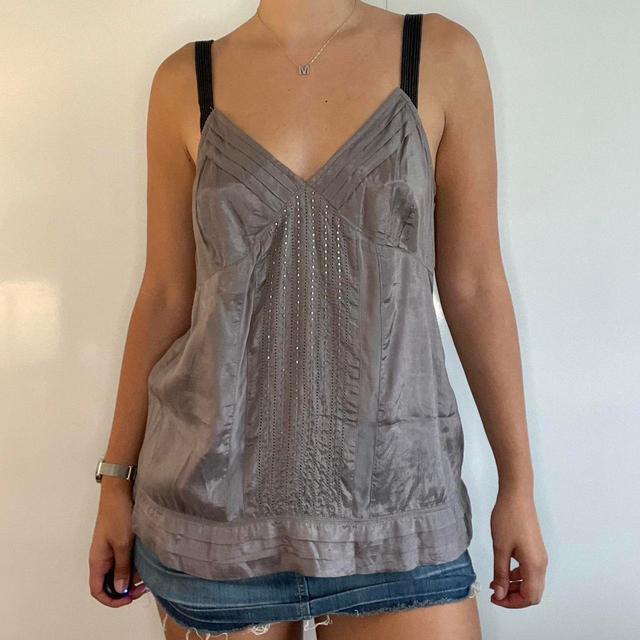 Women's Top - Grey/Silver - 14 on Productcaster.