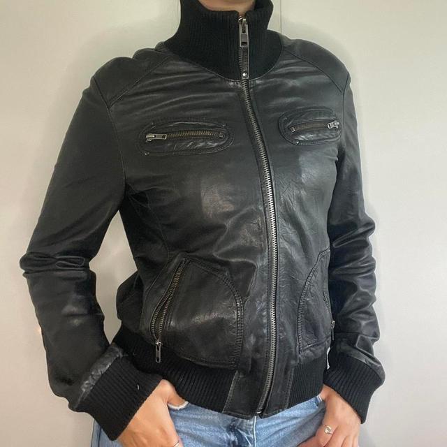 Women's Bomber Jacket - Black - UK 10 on Productcaster.