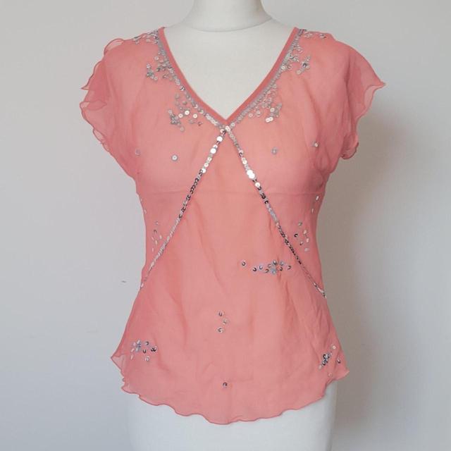 Vintage Women's Top - Orange/Pink - 10 on Productcaster.