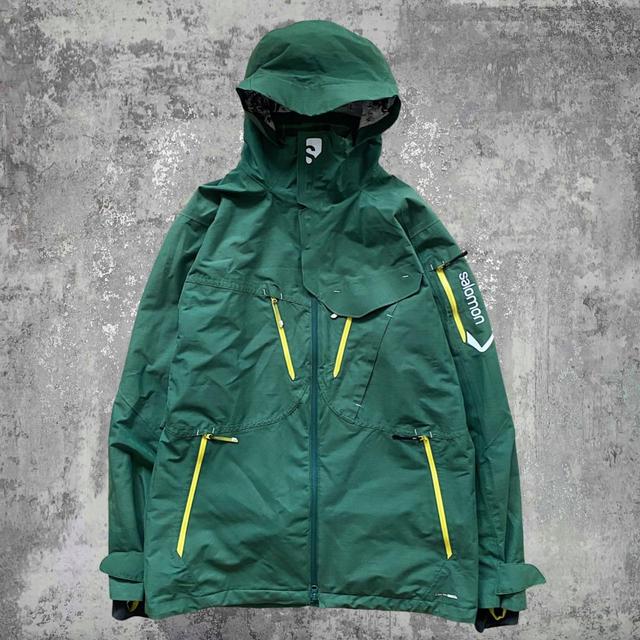 Salomon Men's Lightweight Jacket - Green/Yellow - L on Productcaster.