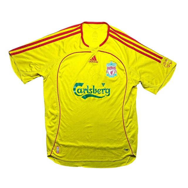 Adidas Men's T-shirt - Yellow/Red - L on Productcaster.