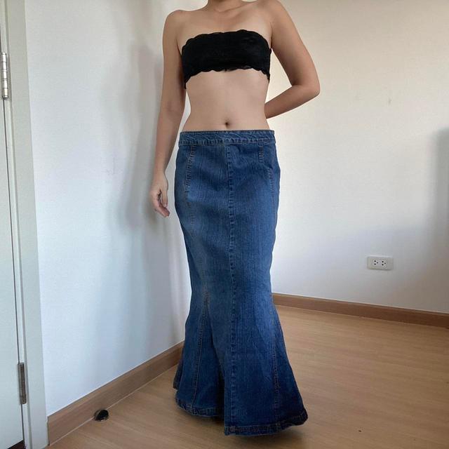 Reclaimed Vintage Women's Maxi Skirt - Blue - 31" on Productcaster.