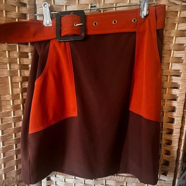 The Hippie Shake Women's Mini Skirt - Brown/Orange - UK 10 on Productcaster.