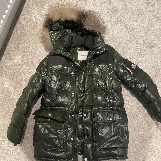 Moncler Kids' Coat - Khaki/Green - 12 years on Productcaster.