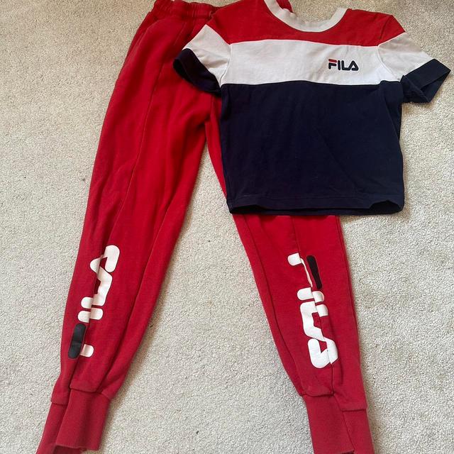 Fila Women's Sweatpants - Red/Blue - XS on Productcaster.