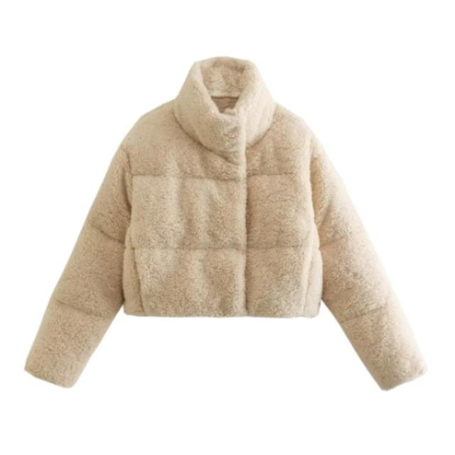 Women's Polyester Coat - Cream/Tan - M on Productcaster.