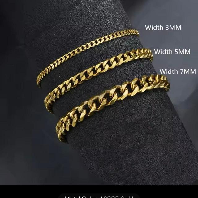 Men's Bracelet - Gold on Productcaster.