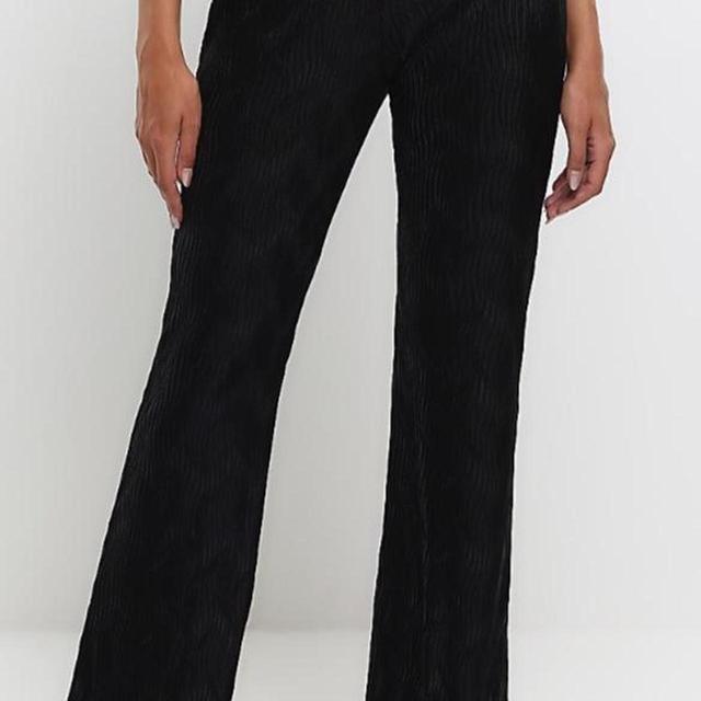 River Island Women's Flare Trousers - Black - UK 12 on Productcaster.