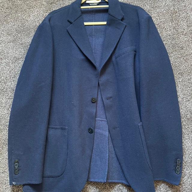 Massimo Dutti Men's Tailored jacket - Navy - XL on Productcaster.