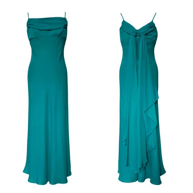 Vintage Women's Maxi Dress - Green - M on Productcaster.