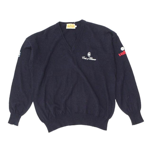 Vintage Men's Jumper - Navy - M on Productcaster.