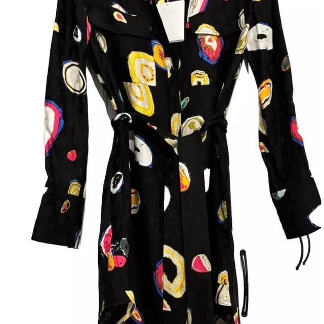 Diane von Furstenberg Women's Shirt Dress - Black/Multi - M on Productcaster.