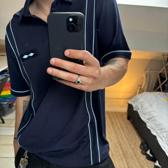 Vintage Men's Polo shirt - Navy - L on Productcaster.