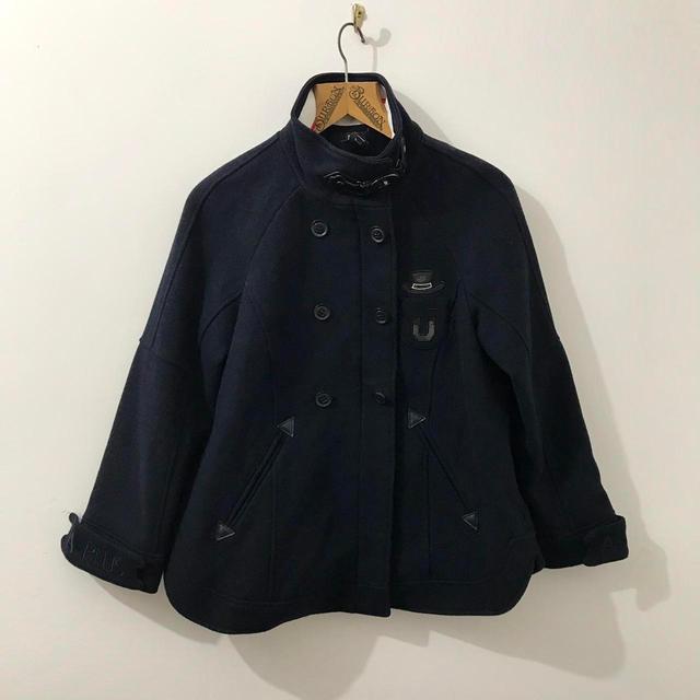 Preloved Women's Casual Jacket - Navy - M on Productcaster.