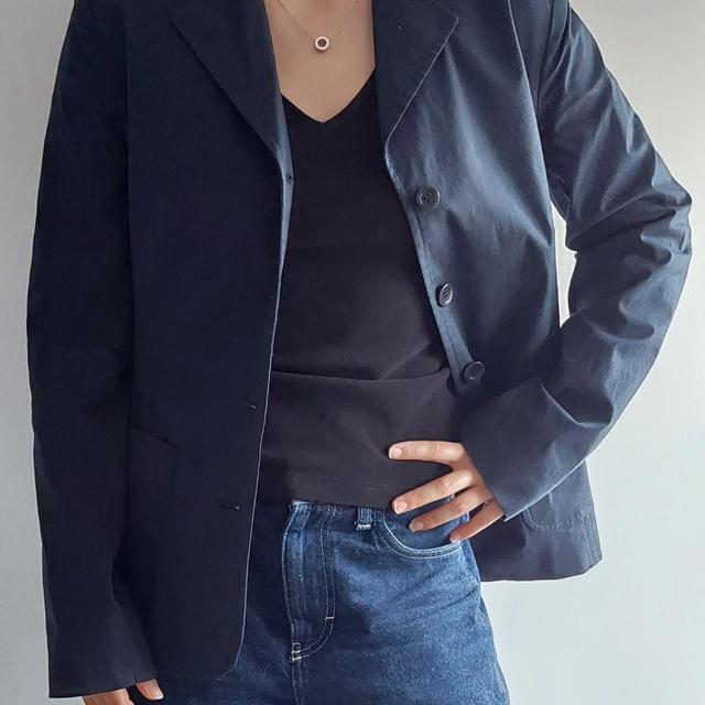 Zara Women's Blazer Jacket - Navy - UK 12 on Productcaster.