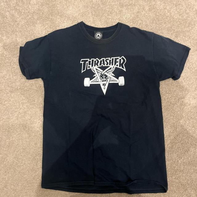 Thrasher Men's T-shirt - Black/Navy - M on Productcaster.