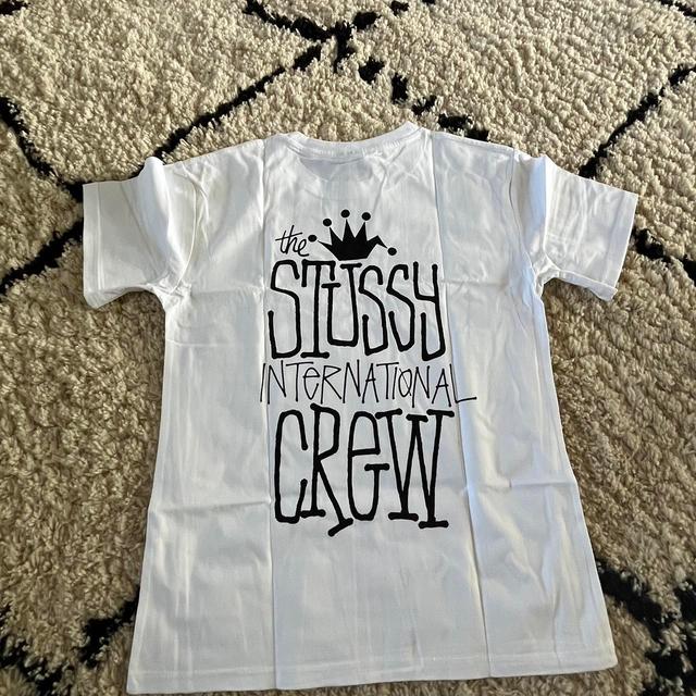 Stüssy Men's T-shirt - White - S on Productcaster.