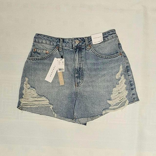 Topshop Women's Shorts - Blue - UK 10 on Productcaster.