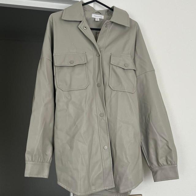 Topshop Women's Shacket Jacket - Cream/Grey - UK 6 on Productcaster.