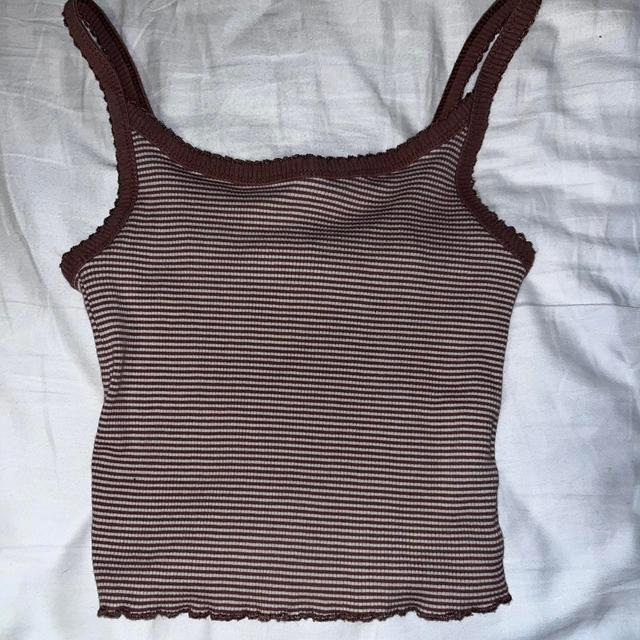 Women's Vest - Brown/White - 8 on Productcaster.