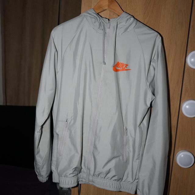 Nike Men's Jacket - Grey/Orange - S on Productcaster.