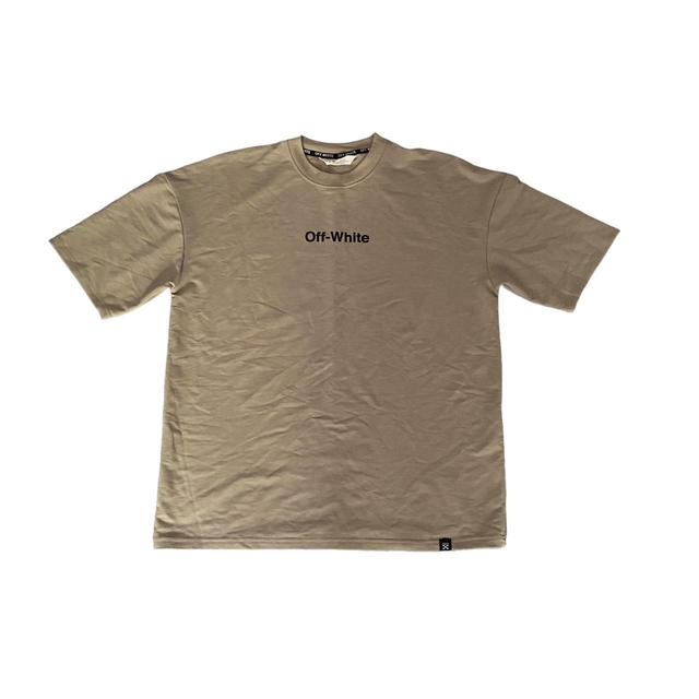 Off-White Men's T-shirt - Brown - XL on Productcaster.