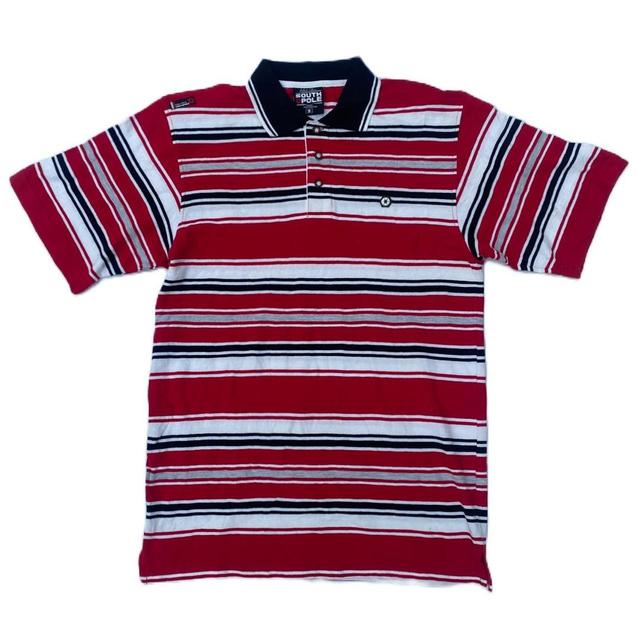 Vintage Men's Polo shirt - Red/Multi - L on Productcaster.