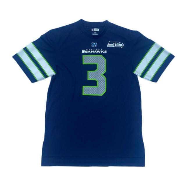 NFL Men's T-shirt - Navy/Multi - L on Productcaster.