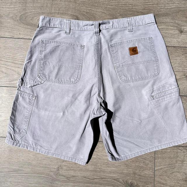 Carhartt Men's Shorts - Grey/White - 36" on Productcaster.