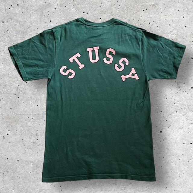 Stüssy Men's T-shirt - Green - S on Productcaster.