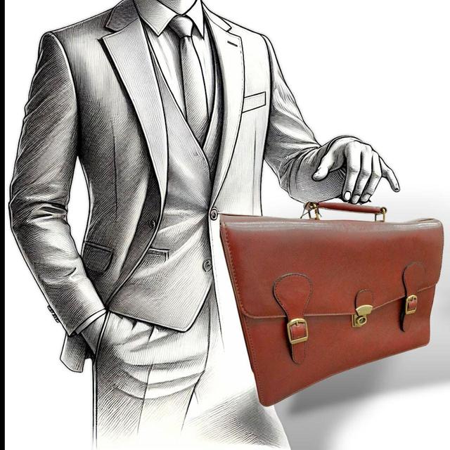 Vintage Men's Shoulder bags - Burgundy on Productcaster.