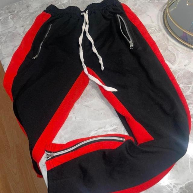 Men's Sweatpants - Red/Black - S on Productcaster.