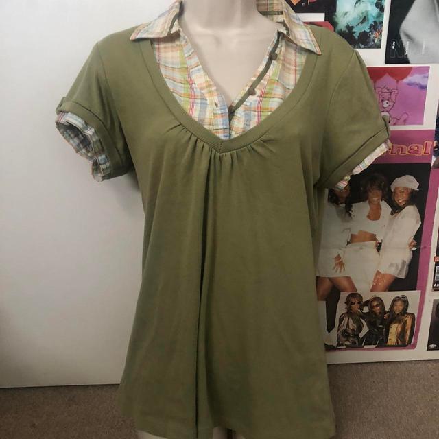 Women's Shirt - Green/Khaki - 14 on Productcaster.