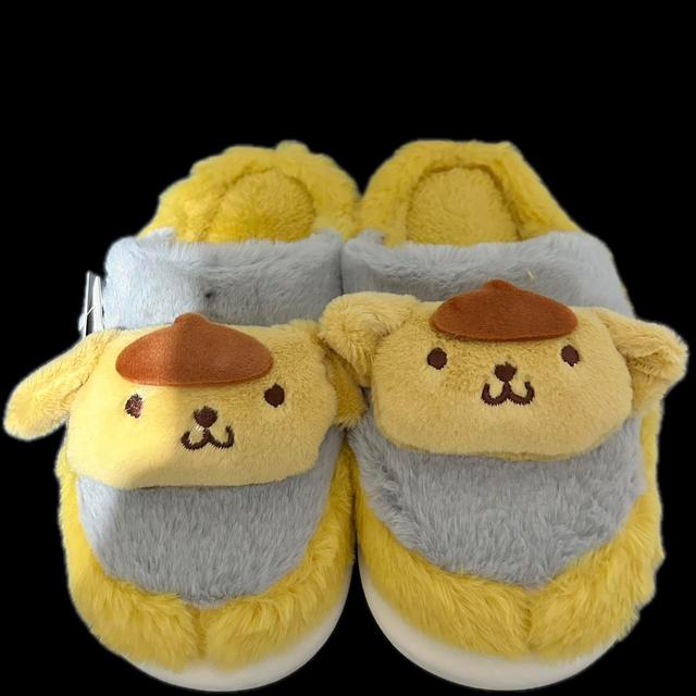 Sanrio Women's Slippers - Grey/Yellow - One size on Productcaster.