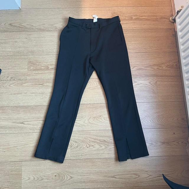 Yohji Yamamoto Men's Trousers - Black/Grey - M on Productcaster.