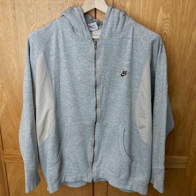 Nike Men's Hoodie - Grey/Cream - L on Productcaster.