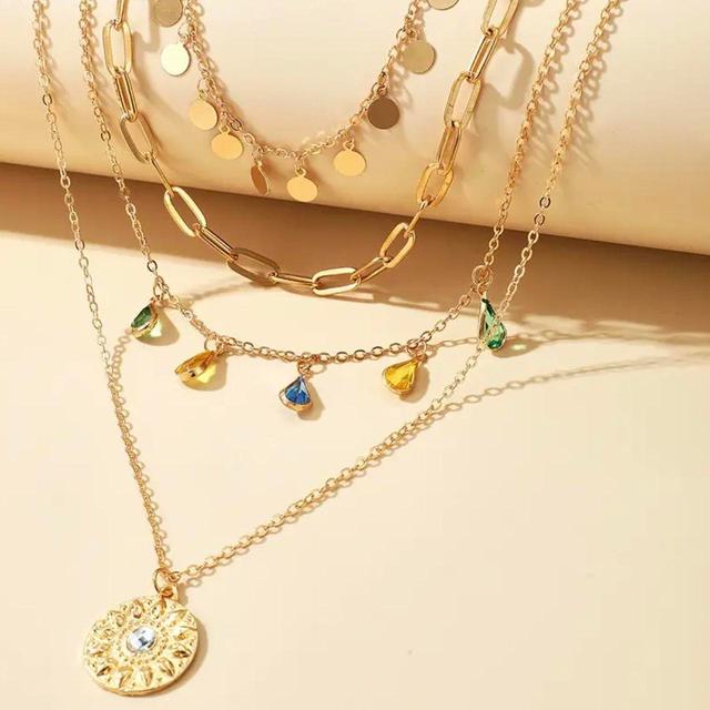 Women's Necklace - Gold/Multi on Productcaster.