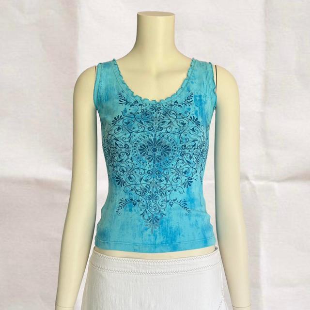 Vintage Women's Vest - Blue - S on Productcaster.