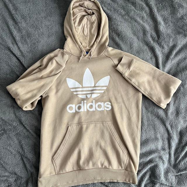 Adidas Men's Hoodie - Tan - L on Productcaster.