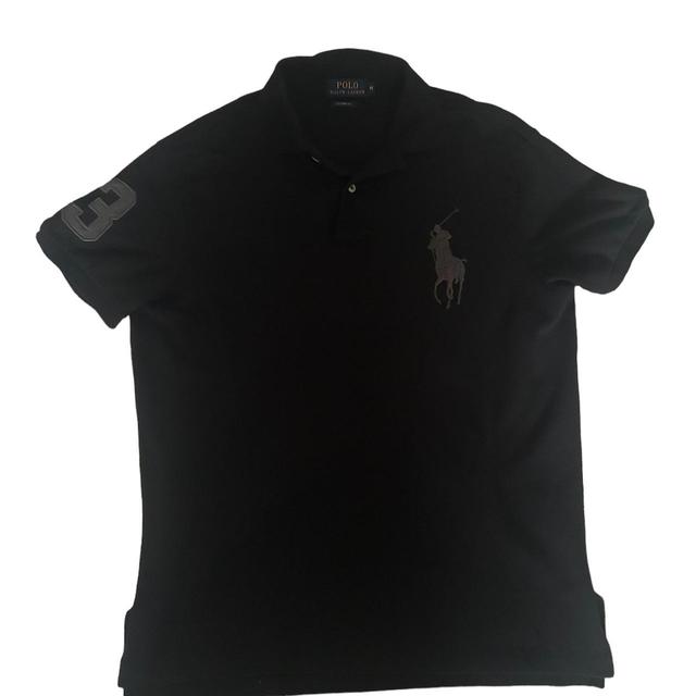 Ralph Lauren Men's Polo shirt - Black/Grey - M on Productcaster.