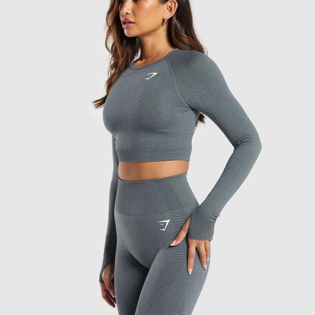 Gymshark Women's Crop top - Grey - 6 on Productcaster.