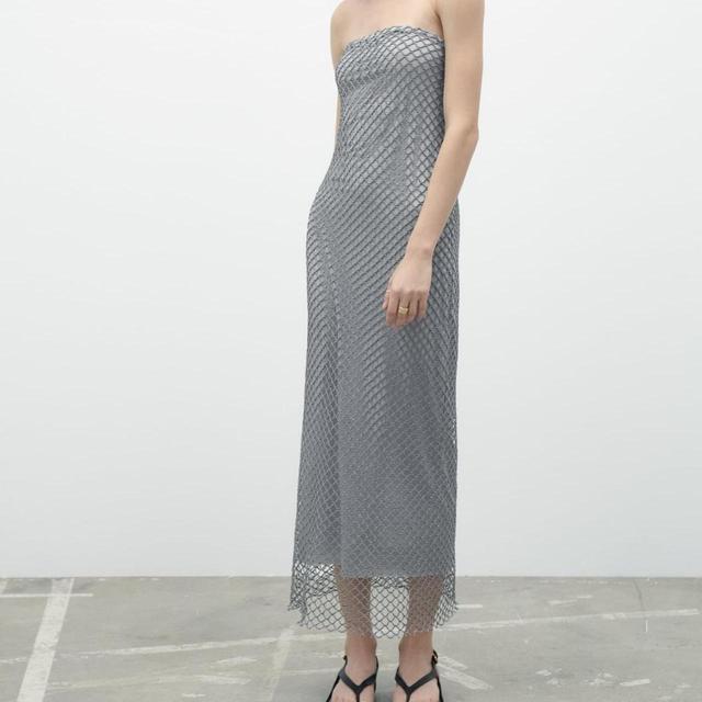 Zara Women's Dress - Silver/Grey - S on Productcaster.