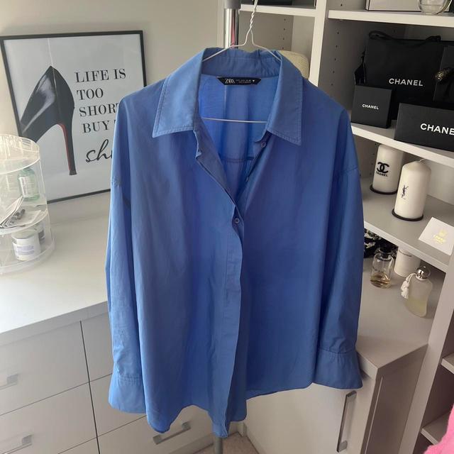 Zara Women's Shirt - Blue - S on Productcaster.