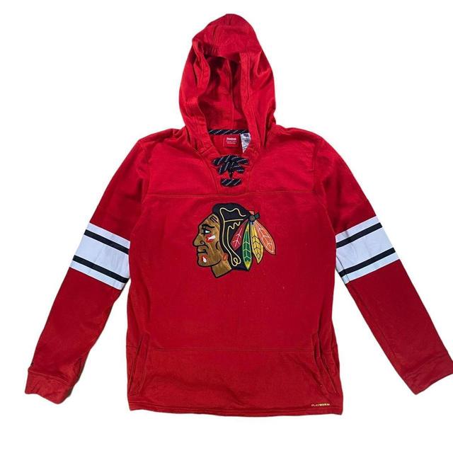 NHL Men's Hoodie - Red/White - XL on Productcaster.