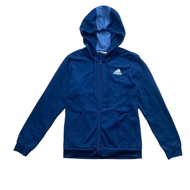 Adidas Men's Hoodie - Navy/White - M on Productcaster.