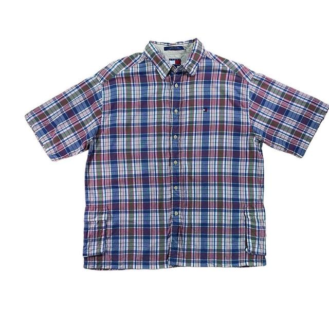 Tommy Hilfiger Men's Shirt - Red/Green - XL on Productcaster.