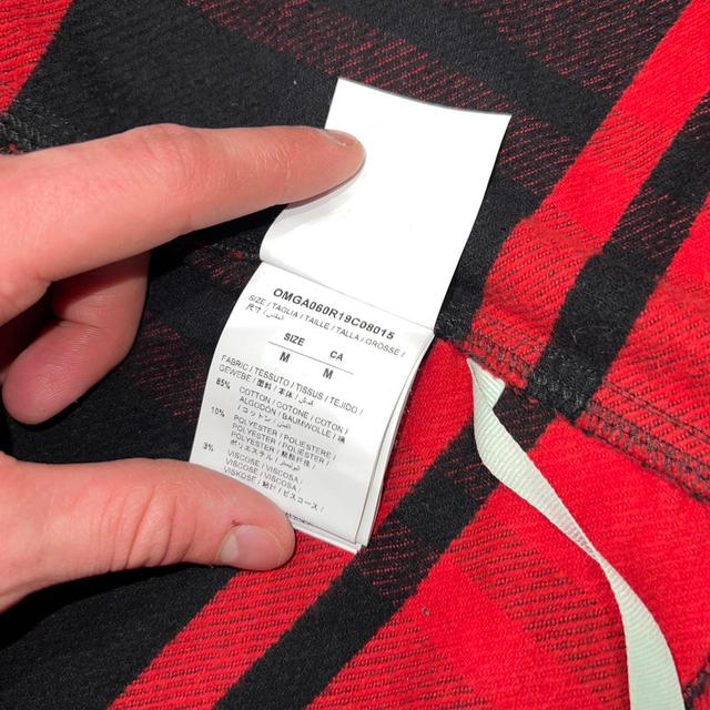 Off-White Men's Lightweight Jacket - Red - M on Productcaster.