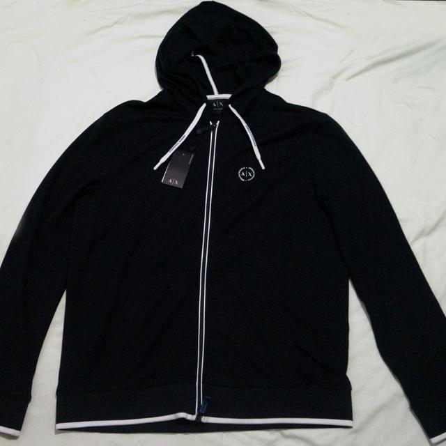 Armani Exchange Men's Hoodie - Navy/White - XL on Productcaster.