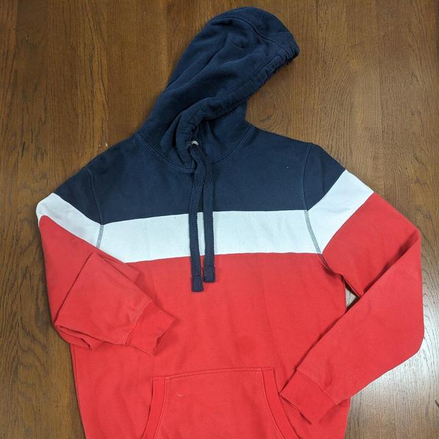 Men's Hoodie - Red/Blue - M on Productcaster.