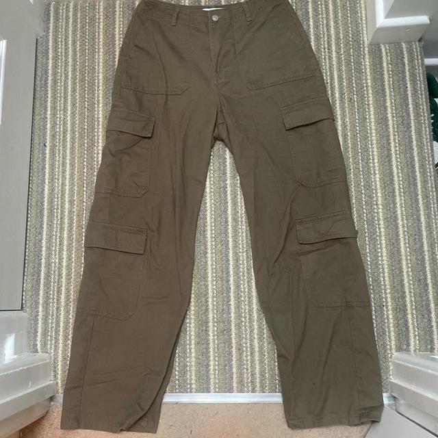 Primark Women's Cargo Trousers - Khaki - UK 10 on Productcaster.